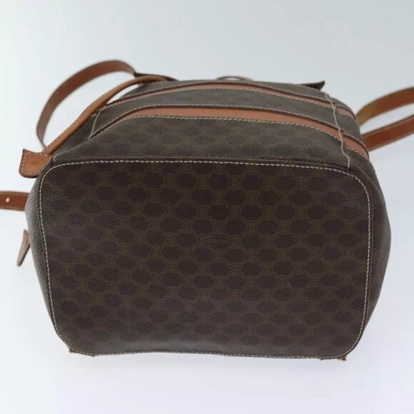 CELINE Macadam Canvas Backpack PVC Brown main image 6